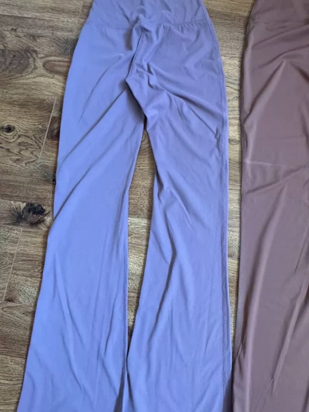 High-Rise Lavender Wide-Leg Women's Pants
